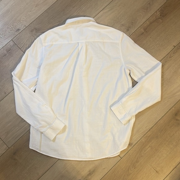 Apraw cotton/linen white shirt. Men's size L. Like new condition. Very stylish! - Picture 5 of 8